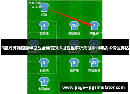 B席对阵韩国意甲之战全场表现深度复盘解析关键瞬间与战术价值评估 B席对阵韩国意甲之战全场表现深度复盘解析关键瞬间与战术价值评估